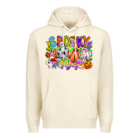 Sandshell Spooky Vibes Ghost Premium Hoodie - CowhideDigitalArt