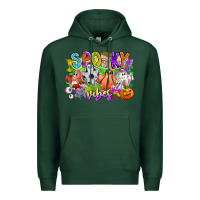 Sports Green Spooky Vibes Ghost Premium Hoodie - CowhideDigitalArt