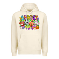 Tofu Spooky Vibes Ghost Premium Hoodie - CowhideDigitalArt