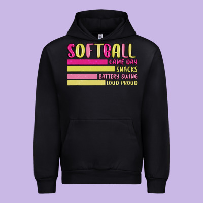 Retro Softball Png Urban Hoodie Designed By Jahusdesignshop