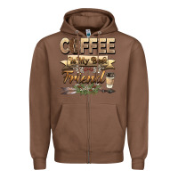 Chestnut coffee is my best friend Zipper Hoodie - BarkalooDesign