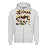Dove Grey coffee is my best friend Zipper Hoodie - BarkalooDesign