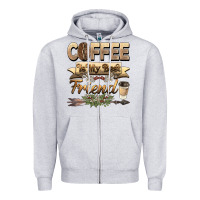 Heather Grey coffee is my best friend Zipper Hoodie - BarkalooDesign