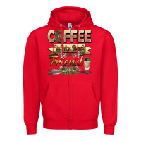 Red coffee is my best friend Zipper Hoodie - BarkalooDesign