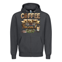 Smoke coffee is my best friend Zipper Hoodie - BarkalooDesign