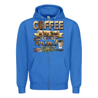True Royal coffee is my best friend Zipper Hoodie - BarkalooDesign