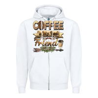 White coffee is my best friend Zipper Hoodie - BarkalooDesign