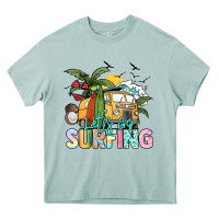 Arona Let's go surfing Heavy Core Tee - NancyCooperArtShop