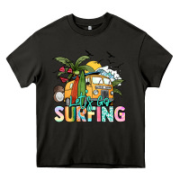 Asphalt Let's go surfing Heavy Core Tee - NancyCooperArtShop