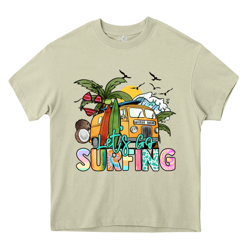 Let's Go Surfing Heavy Core Tee by NancyCooperArtShop | Teevron