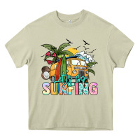 Mossy Let's go surfing Heavy Core Tee - NancyCooperArtShop