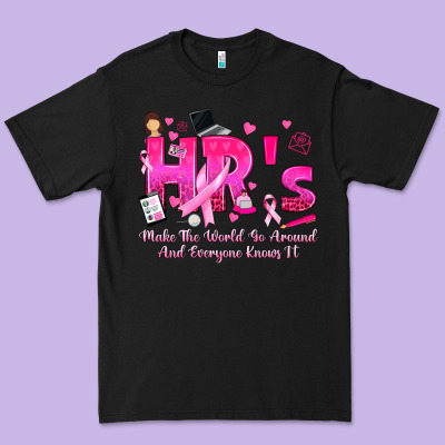 Breast Cancer Hr Human Resources Premium Tee Designed By Texasbilliewilder