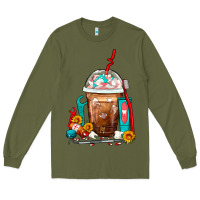 Army Green Dentist Frappe Coffee Long Sleeve Tee - FaDigitalArtStudio