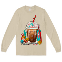 Mushroom Dentist Frappe Coffee Long Sleeve Tee - FaDigitalArtStudio