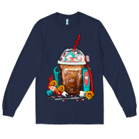 Navy Dentist Frappe Coffee Long Sleeve Tee - FaDigitalArtStudio