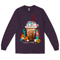 Plum Dentist Frappe Coffee Long Sleeve Tee - FaDigitalArtStudio
