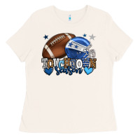 Bone Touchdown season American Football blue team color Ladies Tee - HowdyJamesFarm