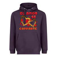 Plum el amor se comparte with churros Heavyweight Hoodie - AdoDesignShop