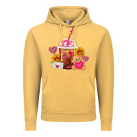 Vintage Mustard Valentines Day Frappe Coffee Vintage Hoodie - FaDigitalArtStudio