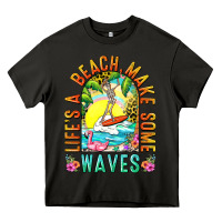 Asphalt Life's a beach make some waves Heavy Core Tee - NancyCooperArtShop
