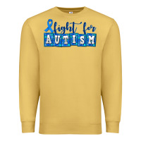 Antique Gold fight for autism Premium Sweatshirt - AdoDesignShop