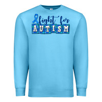 Ocean Blue fight for autism Premium Sweatshirt - AdoDesignShop