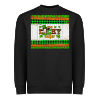 Black st patricks one lucky heifer Heavyweight Sweatshirt - Artiststas