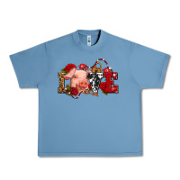 Pebble Blue love with pig olivia Urban Heavy Tee - OliviaCreatesArt