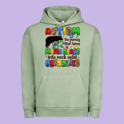 Autism The Journey That Turns Mama Bears Urban Hoodie Designed By Jahusdesignshop