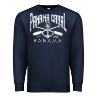 Navy panama canal   central america pacific ocean traveling beach t shirt Premium Sweatshirt - maiPhamDesign