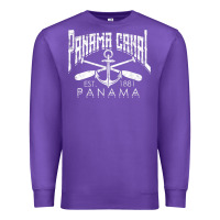 Purple panama canal   central america pacific ocean traveling beach t shirt Premium Sweatshirt - maiPhamDesign