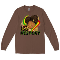 Chestnut I am black history Long Sleeve Tee - FaDigitalArtStudio