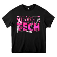 Black Breast Cancer Facility Tech Heavy Core Tee - texasbilliewilder
