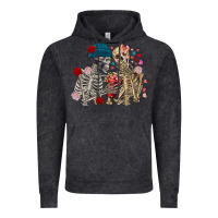 Vintage Black Skeleton couple Valentine's Day Vintage Hoodie - FaDigitalArtStudio