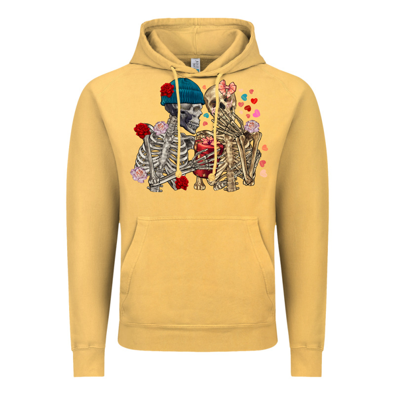 Skeleton Couple Valentine's Day Vintage Hoodie by FaDigitalArtStudio | Teevron