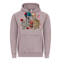Vintage Zinc Skeleton couple Valentine's Day Vintage Hoodie - FaDigitalArtStudio