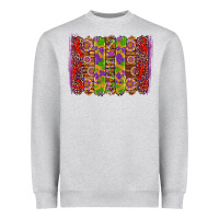 Heather Grey mardi gras crawfish brushstrokes Heavyweight Sweatshirt - Artiststas