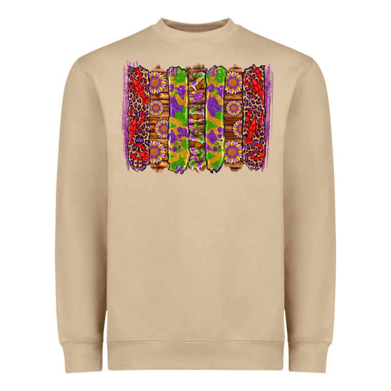 Mardi Gras Crawfish Brushstrokes Heavyweight Sweatshirt by Artiststas | Teevron