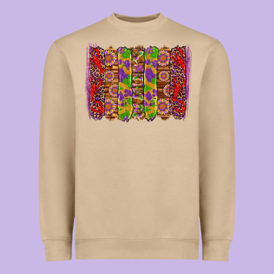 Mardi Gras Crawfish Brushstrokes Heavyweight Sweatshirt Designed By Artiststas