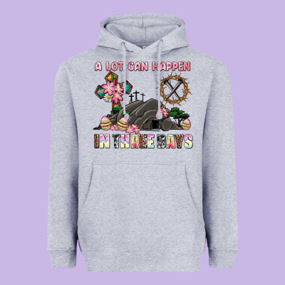 Easter A Lot Can Happen In Three Days Heavyweight Hoodie Designed By Adodesignshop