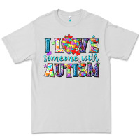 Dove Grey I love someone with Autism Premium Tee - NancyCooperArtShop