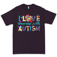 Plum I love someone with Autism Premium Tee - NancyCooperArtShop