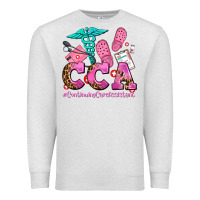 Oatmeal Heather cca  continuing care assistant with crocs Premium Sweatshirt - AdoDesignShop