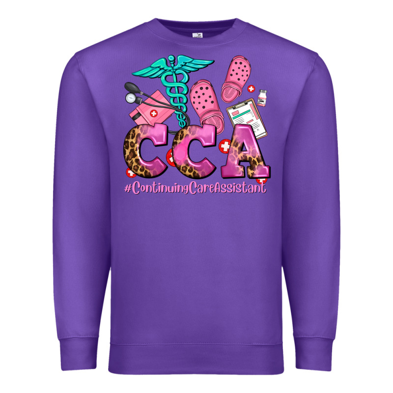 Cca  Continuing Care Assistant With Crocs Premium Sweatshirt by AdoDesignShop | Teevron