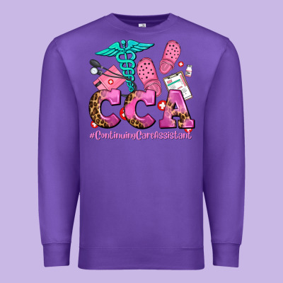 Cca  Continuing Care Assistant With Crocs Premium Sweatshirt Designed By Adodesignshop