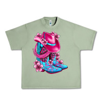 Oil Green valentine cowboy boots and hat olivia Urban Heavy Tee - OliviaCreatesArt