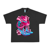 Pigment Black valentine cowboy boots and hat olivia Urban Heavy Tee - OliviaCreatesArt