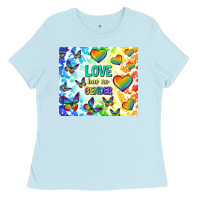 Baby Blue love has no gender Ladies Tee - TumblerDesignByShophia