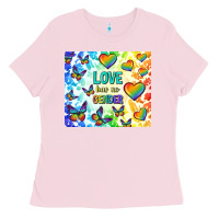 Bubblegum Pink love has no gender Ladies Tee - TumblerDesignByShophia