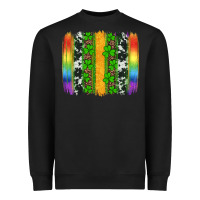 Black st patricks day rainbow brushstroke Heavyweight Sweatshirt - Artiststas